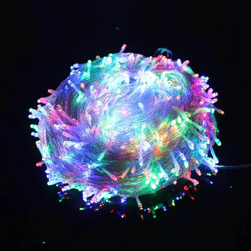 Picture of LED colored lights, flashing lights, string lights, holiday decorations, Christmas weddings, outdoor waterproof star colored light strings  10m EU